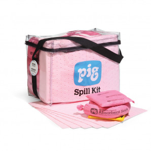 Kit d'absorbants PIG® Clear Cube, pour produits chimiques